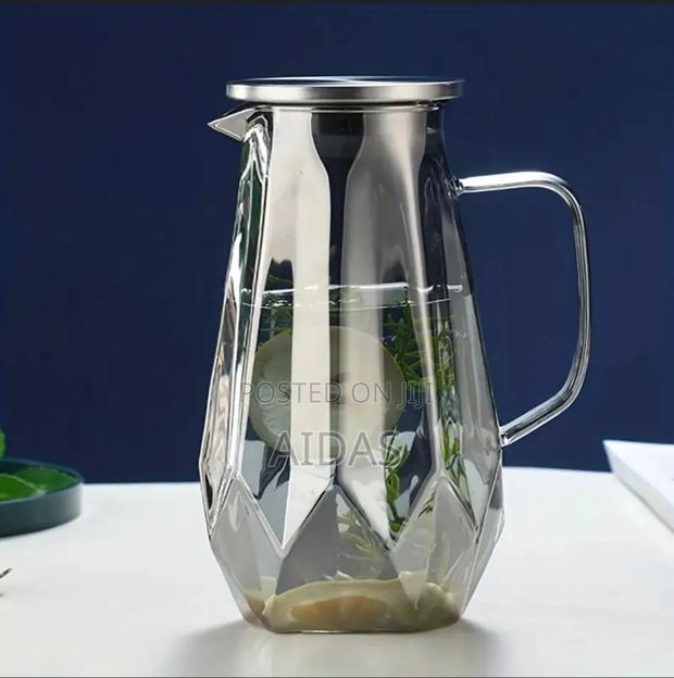 Water/Kitchen Beverage Hexagonal Pitcher Jug - thumbnail 2