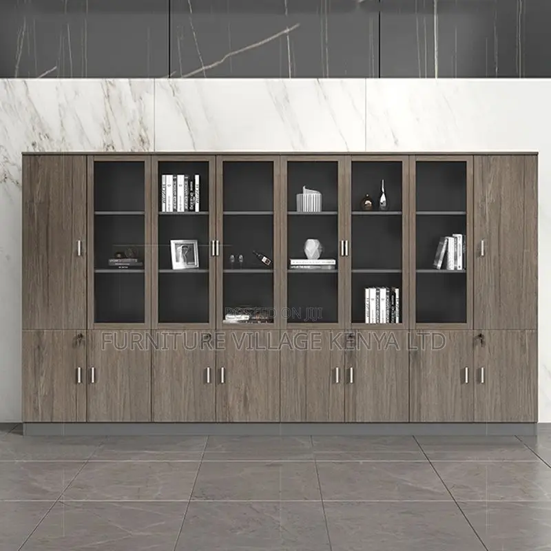 Office Cabinets; 3-Door Executive Wooden Cupboard