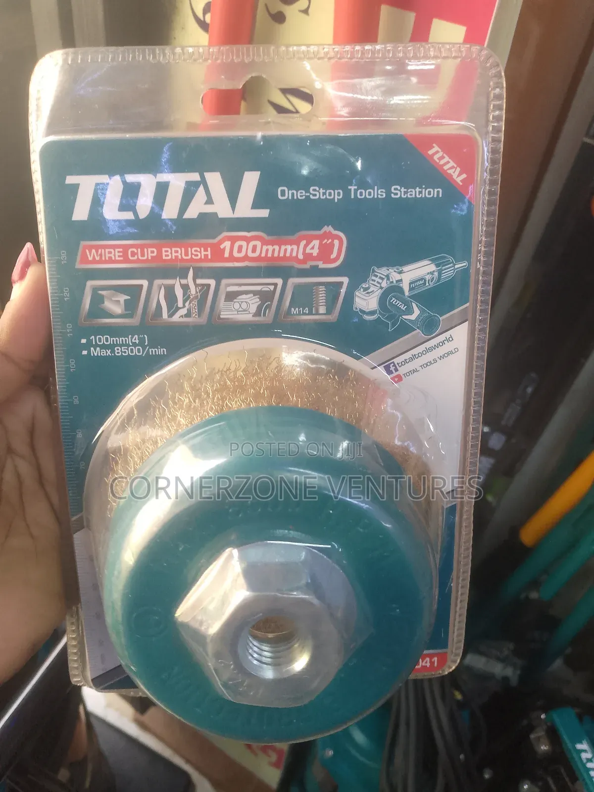 Total Wire Cup Brush 100mm, 4"