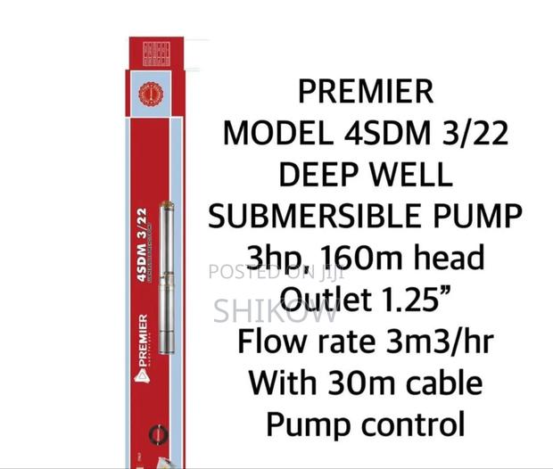 Premier Model 4sdm 3/22 Dc Deep Well Pump