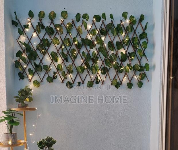 Bedroom Wall Decor Expandable Artificial Green Fence - main view