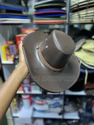 Dark Brown Leather Cowboy Hats Adult at 800