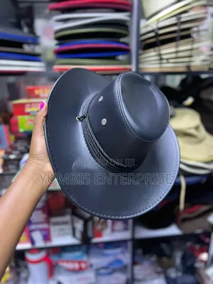 Black Leather Adults Cowboy Hats at 800