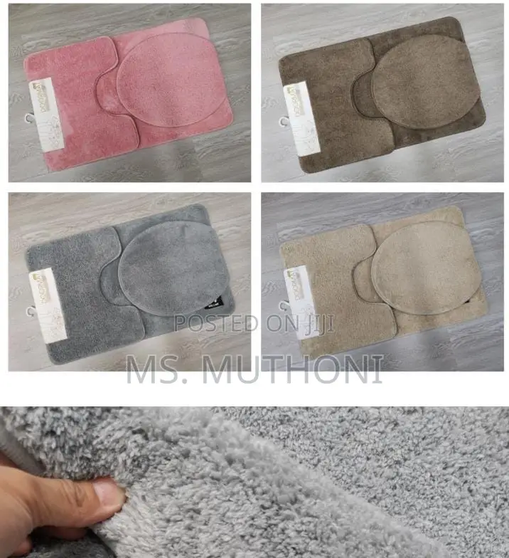 3pcs Modern Bathroom Mat, Super Absorbent