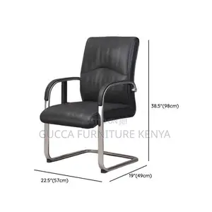 Office Chairs:Boardroom Style Leather Chair With Fixed Arms