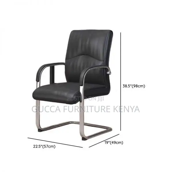 Office Chairs:Boardroom Style Leather Chair With Fixed Arms