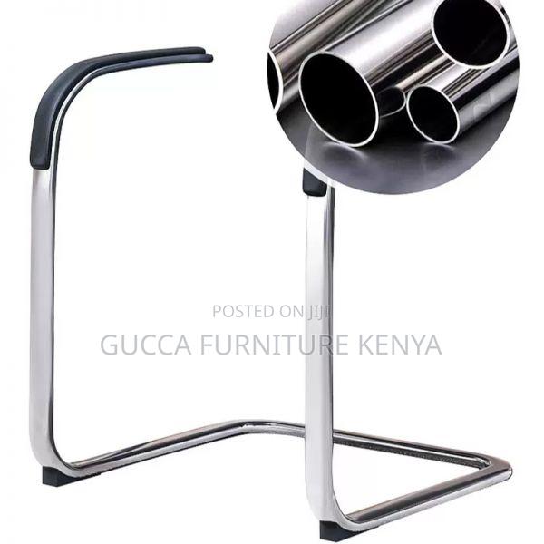 Office Chairs:Boardroom Style Leather Chair With Fixed Arms - thumbnail 5