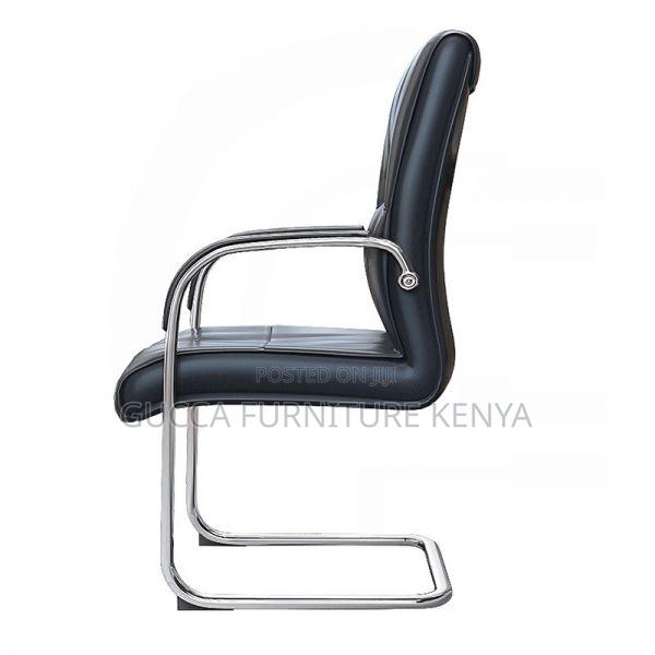 Office Chairs:Boardroom Style Leather Chair With Fixed Arms - thumbnail 6