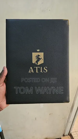Black Leather Certificate Folder