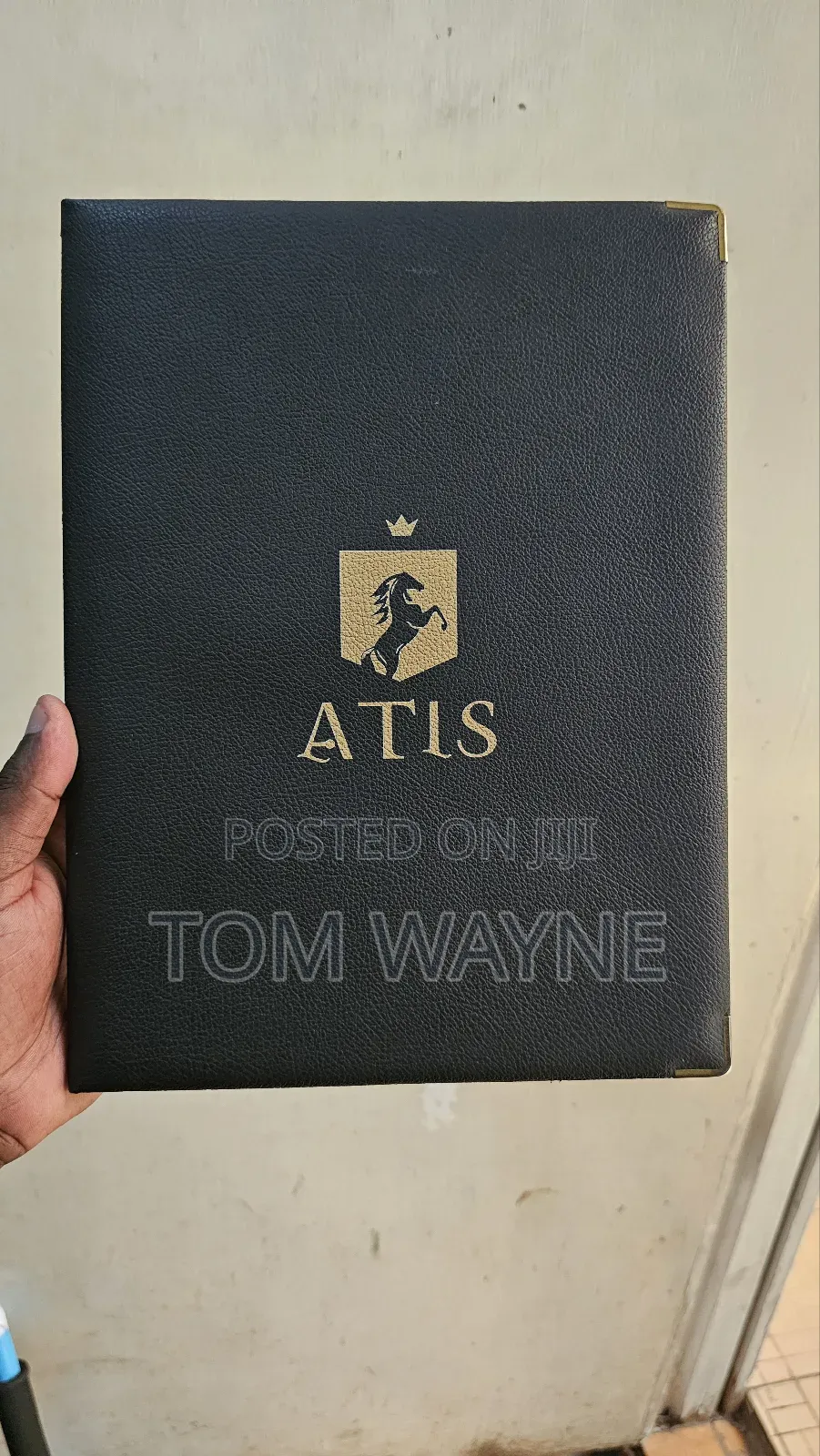 Black Leather Certificate Folder