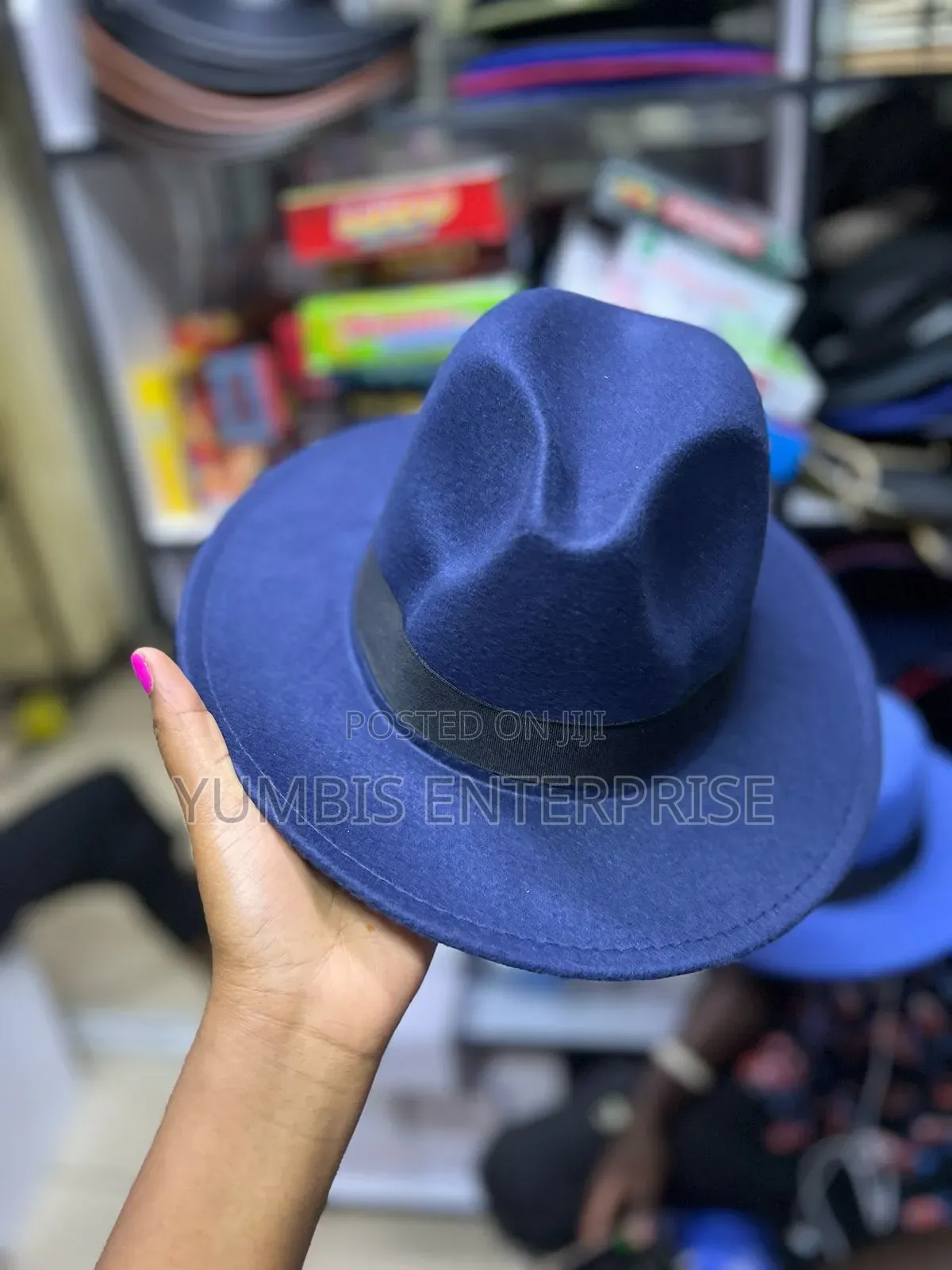 Navy Blue Quality Unisex Fedora Hats