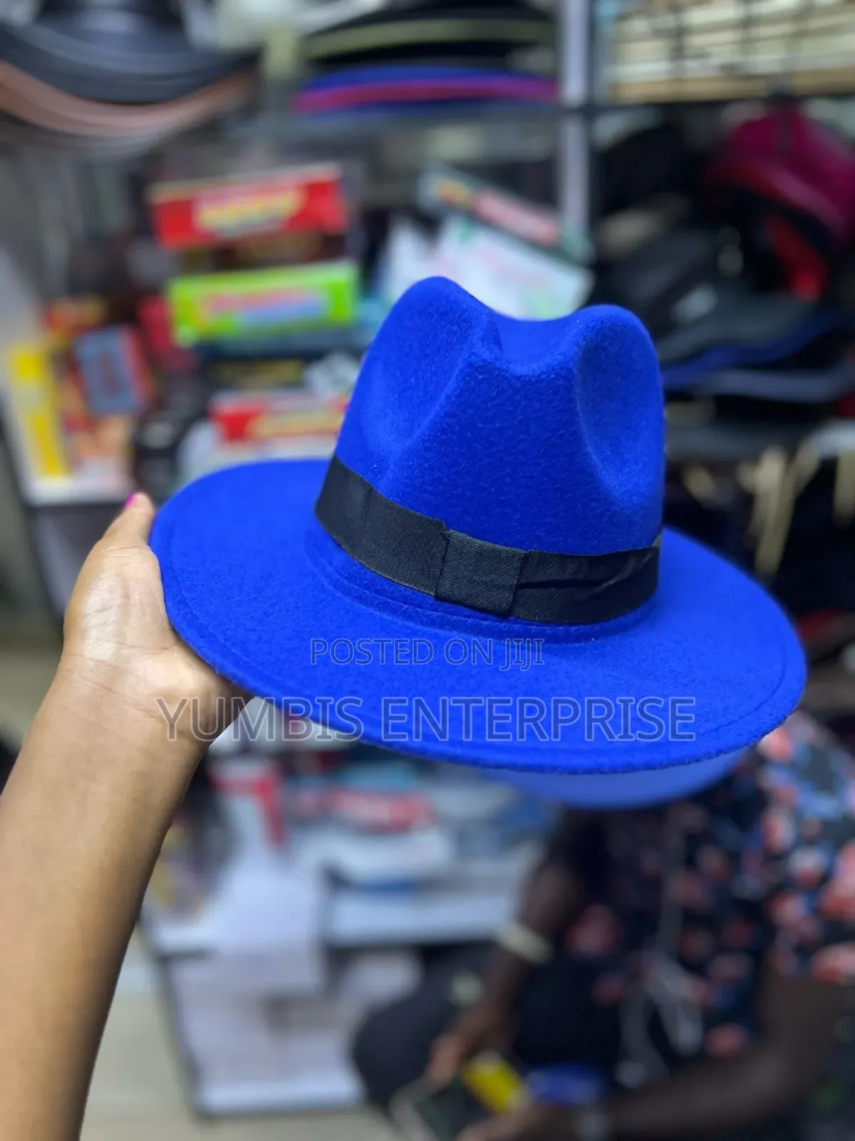Royal Blue 'Fedora Unisex Hats at 700