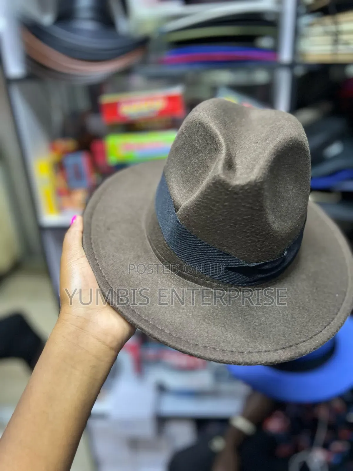 Chocolate Brown Unisex _Fedora Hats Kes 700