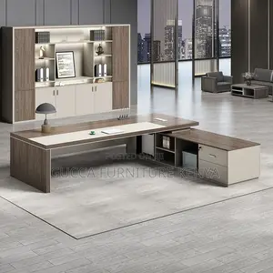 Office Tables:Modern Solid L-Shape 160cm With Extension