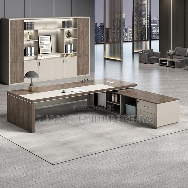 Office Tables:Modern Solid L-Shape 160cm With Extension