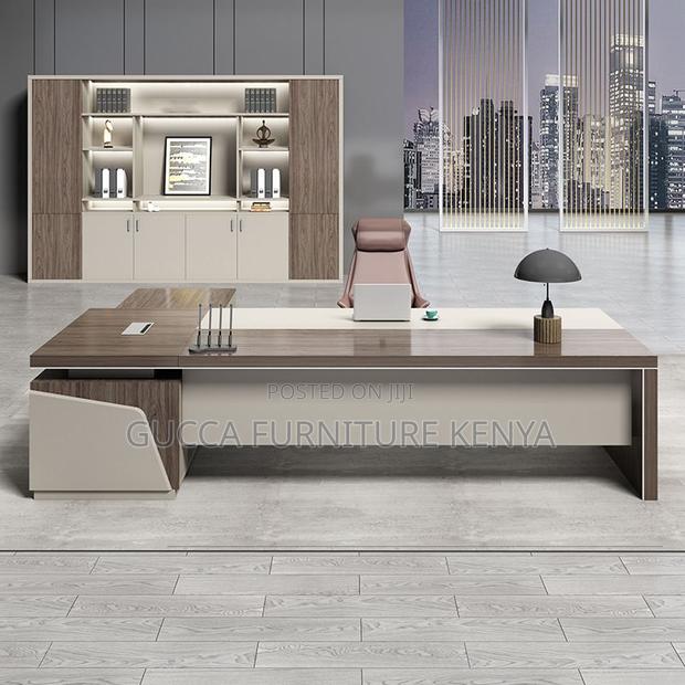 Office Tables:Modern Solid L-Shape 160cm With Extension - thumbnail 3