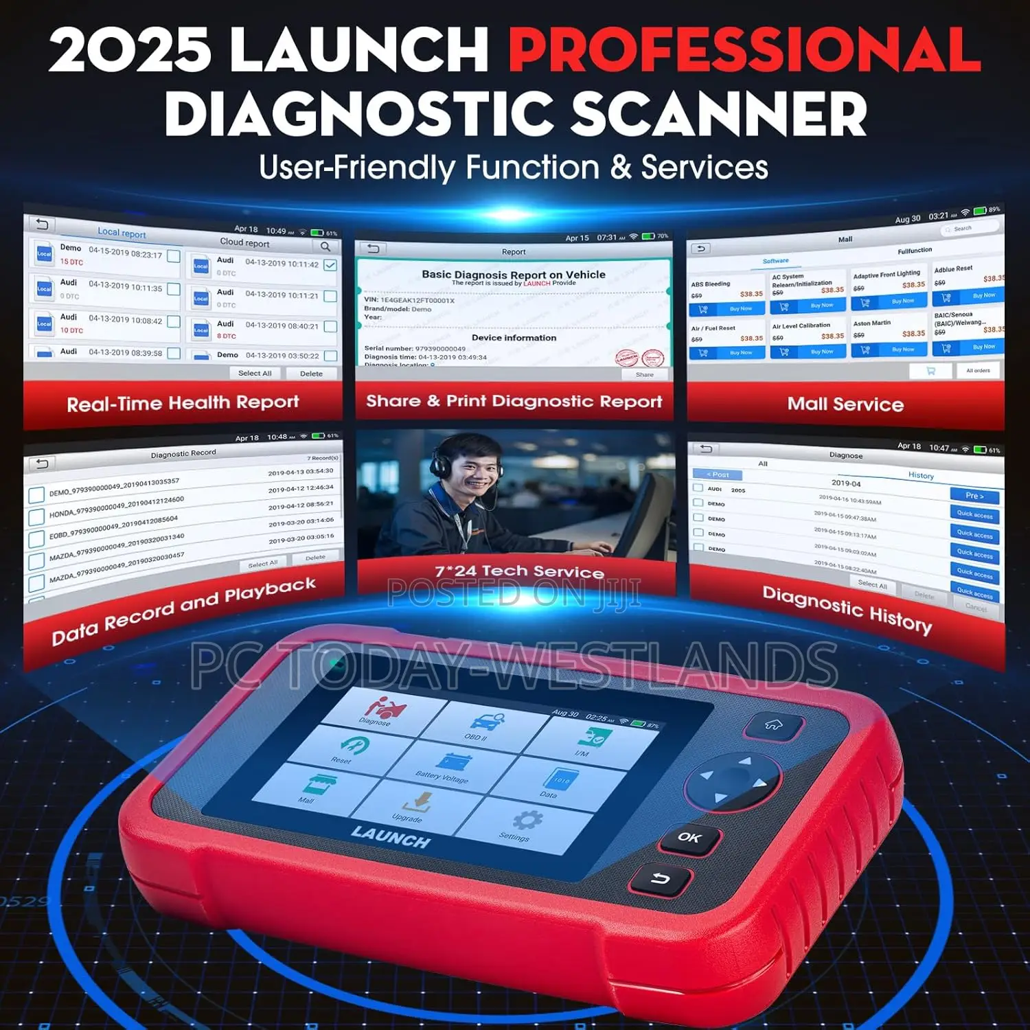 Launch Crp129x V2.0 Elite Obd2 Scanner For Car