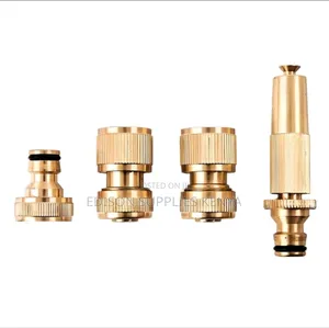 Spray Nozzle Wash Water Gun Garden Brass Hose Connectors Set