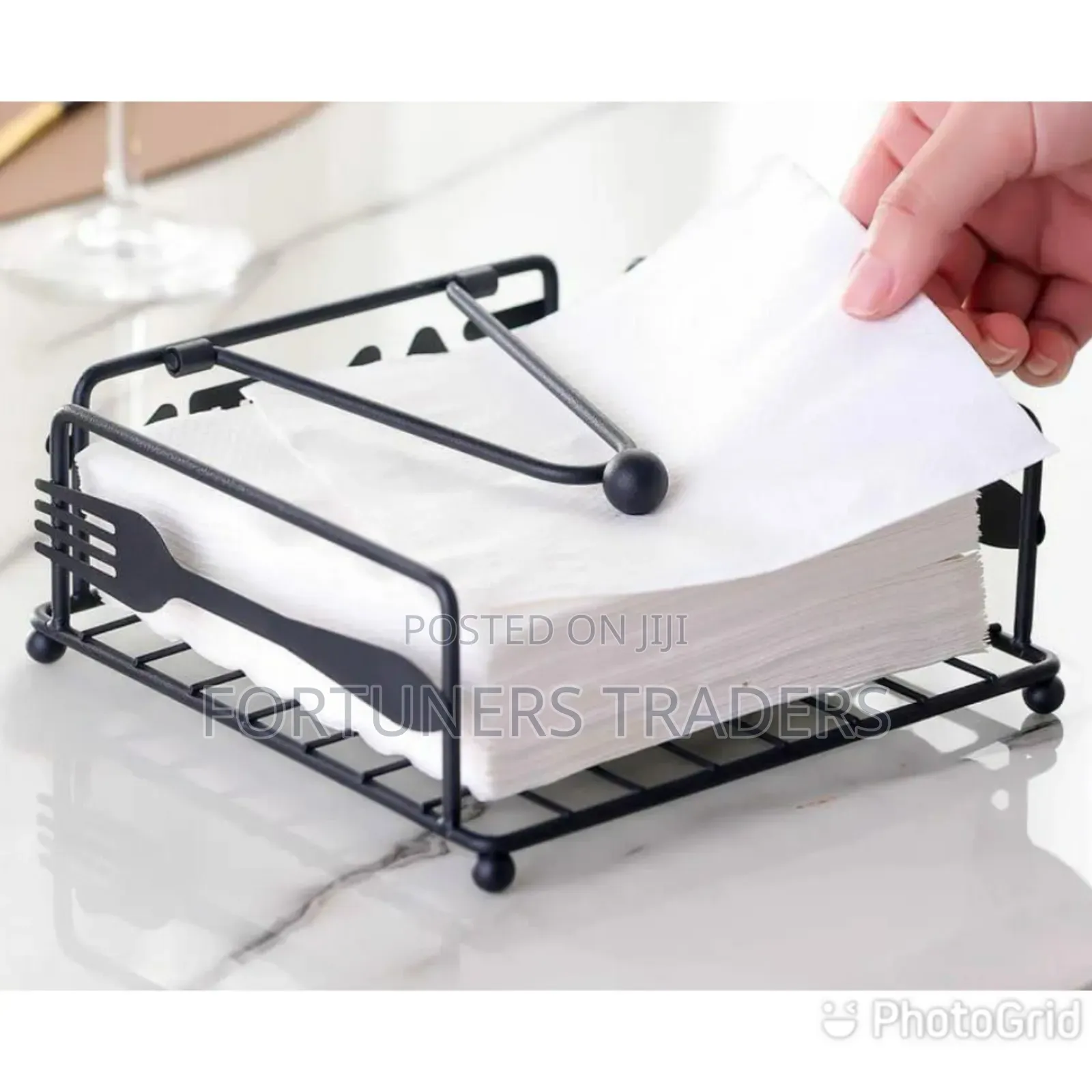 Tissue Holder Black Napkin