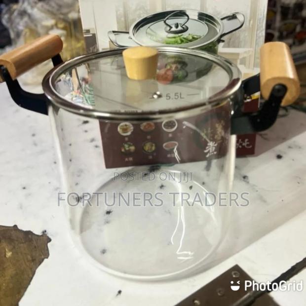Cooking Pot 5.5 Borosilicate Glass Cooking