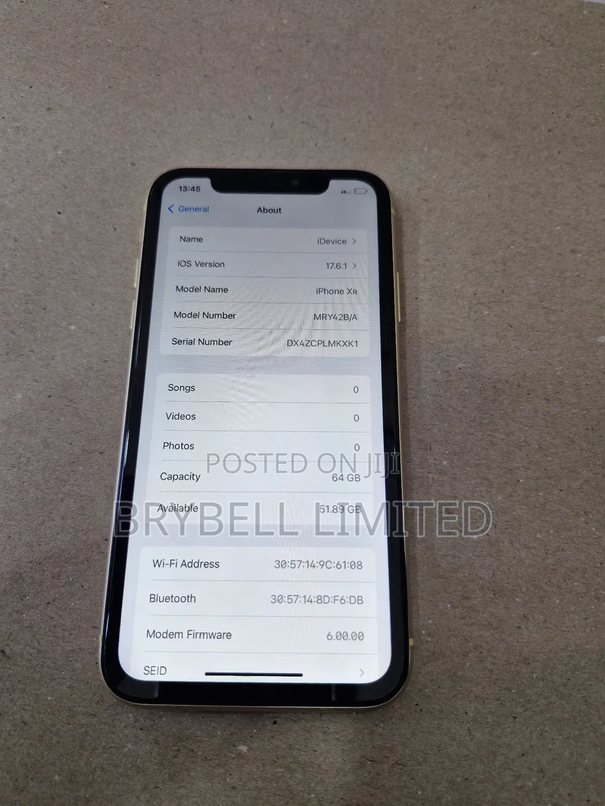 Apple iPhone XR 64 GB Yellow