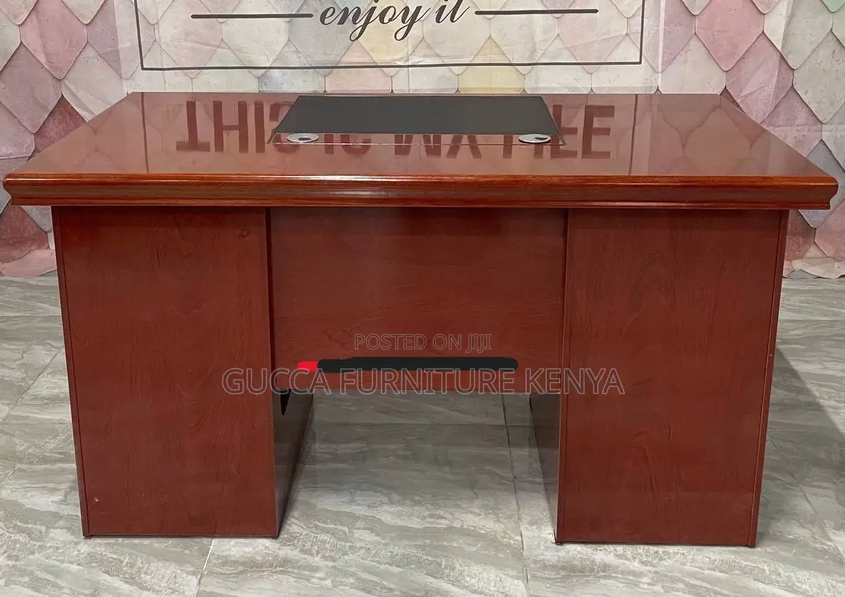 Office Tables:1400mm Executive Table in Mahogany for Office