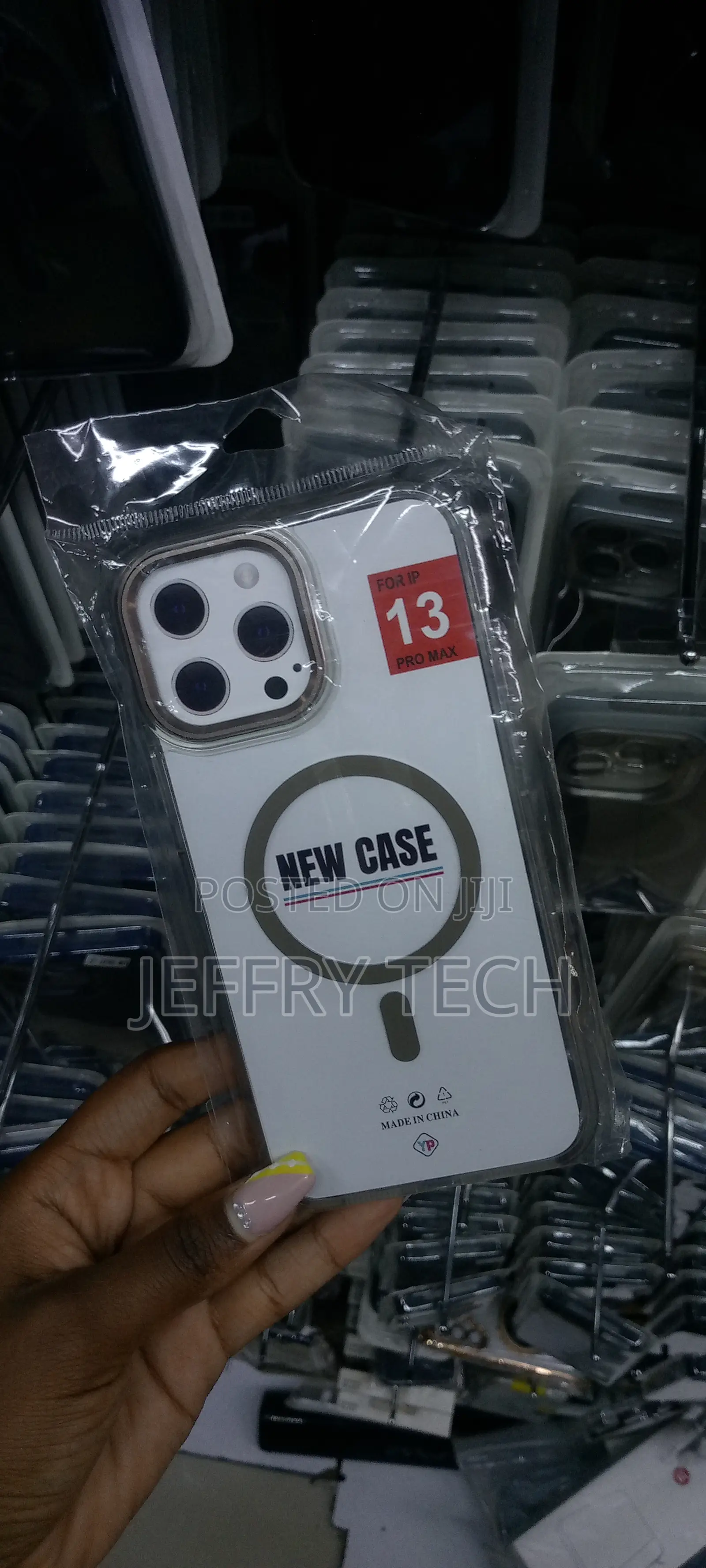 Gray Magsafe Clear iPhone 13 Pro Max Case With Raised Camera
