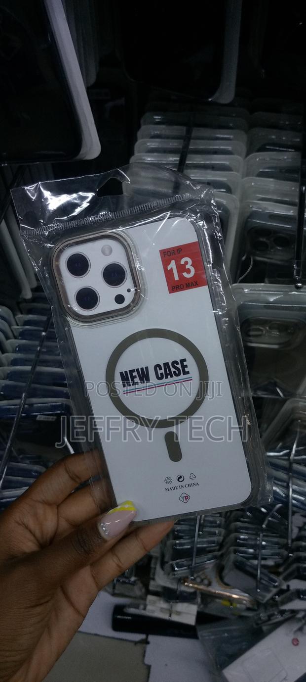 Gray Magsafe Clear iPhone 13 Pro Max Case With Raised Camera - main view