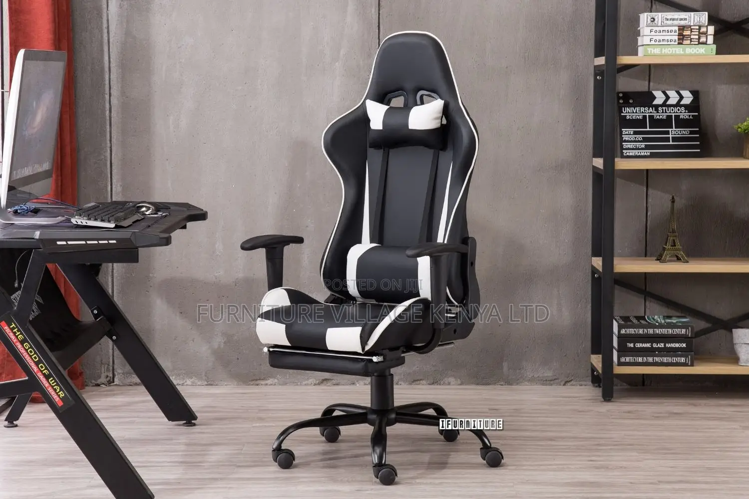 Office Chair : Ergonomic Pu Leather Gaming Chair