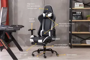 Office Chair : Ergonomic Pu Leather Gaming Chair