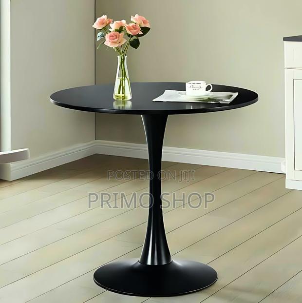 Office Table; Sleek Round Dining Table - main view