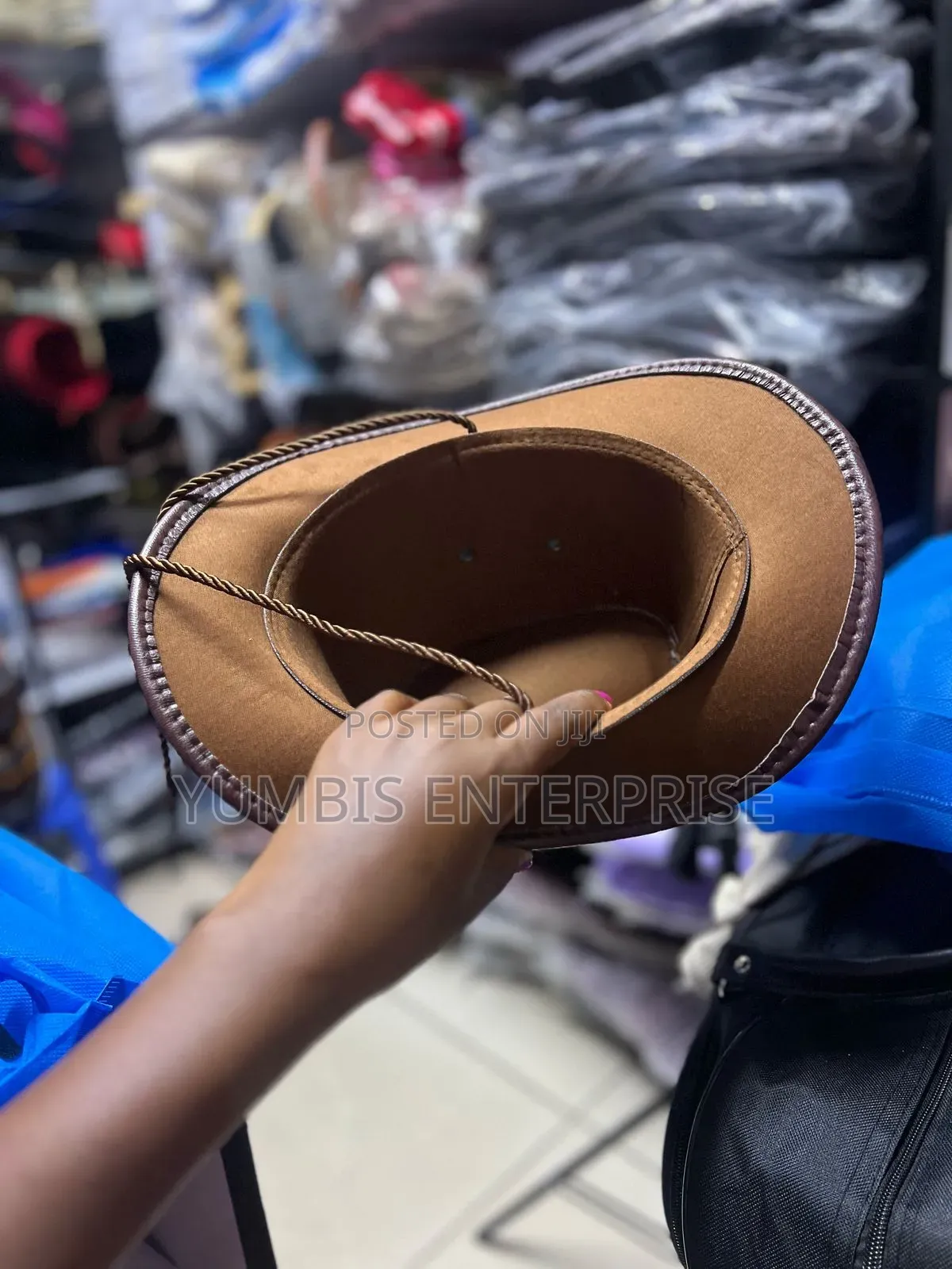 Dark Brown Kid's Leather CBC "'Cowboy Hats at 800