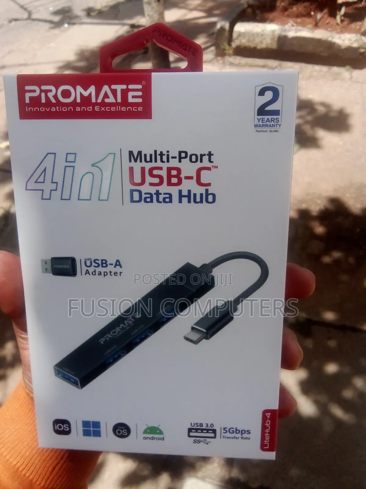 Promate 4-in-1 Multi-Port Usb-C Data Hub (Litehub-4)