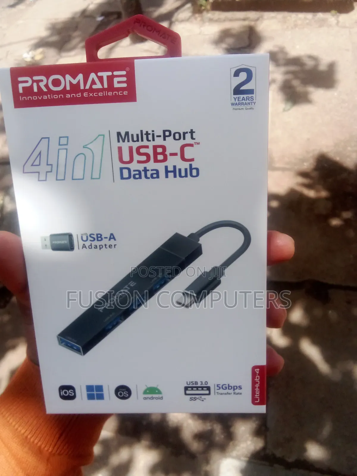 Promate 4-in-1 Multi-Port Usb-C Data Hub (Litehub-4)