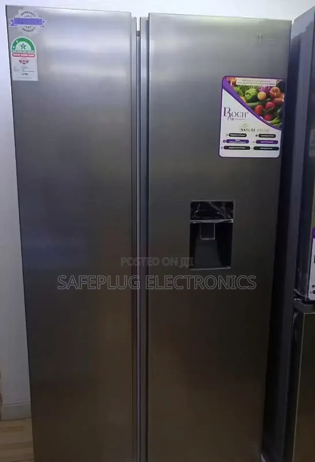External Dispenser - Roch 439l Side*Side, Twin Door Fridge
