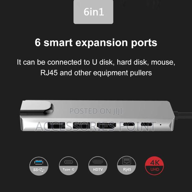 6-in-1 Type C Hdmi Adapter, for Macbook Pro,iPad Pro,Xps - thumbnail 7