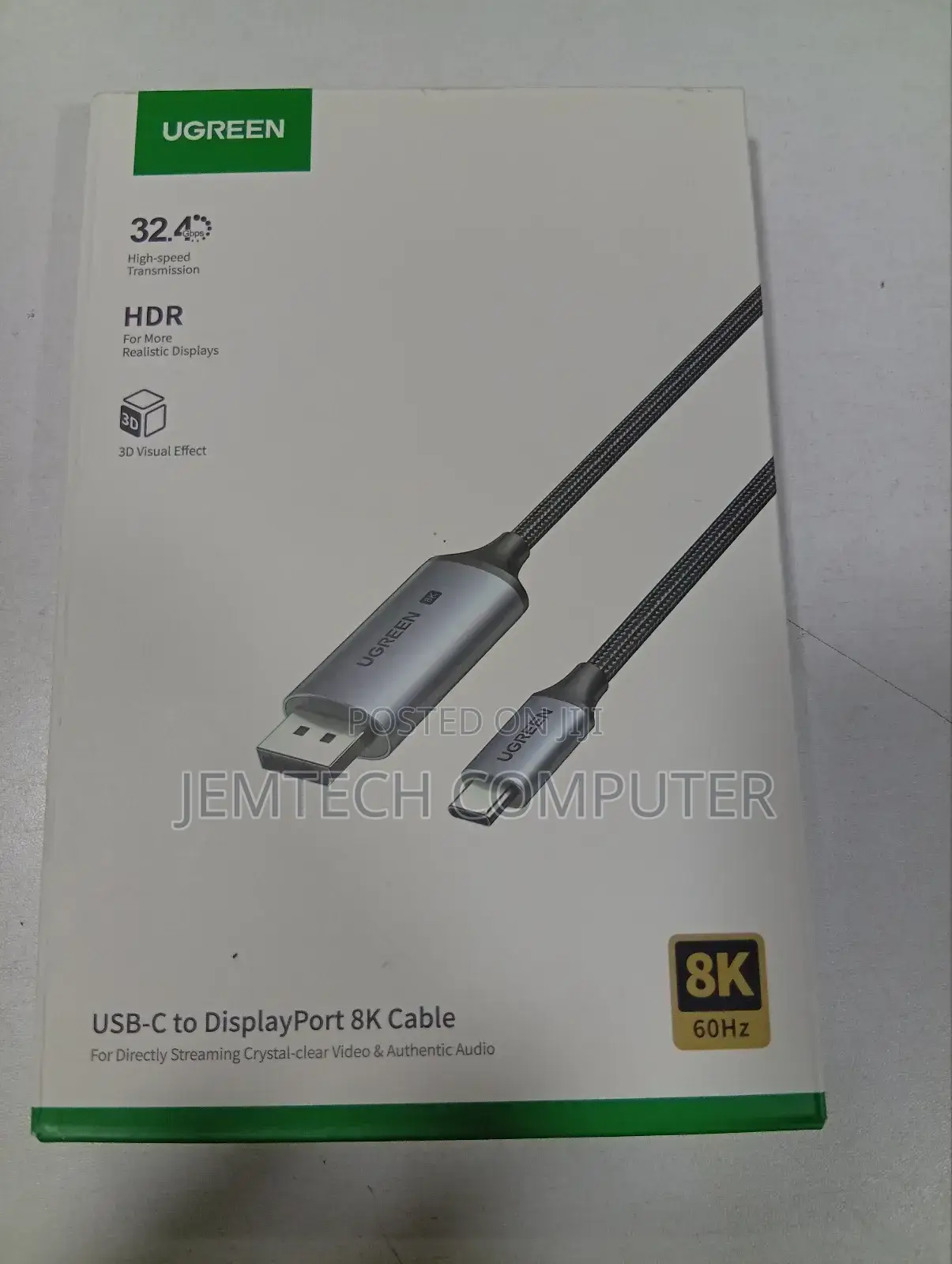Ugreen Cm556 Usb-C to Displayport /60hz Cable