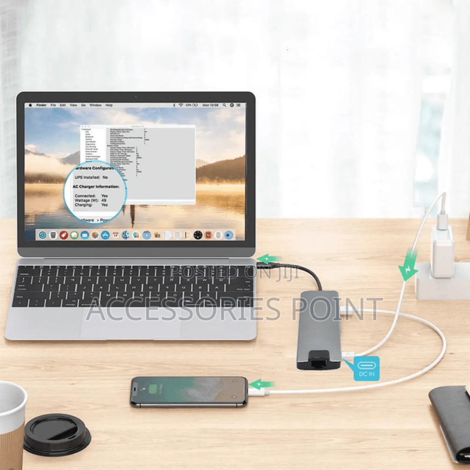 6-in-1 Type C Hdmi Adapter, for Macbook Pro,iPad Pro,Xps