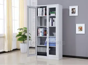 Full Glass Metallic File Cabinet