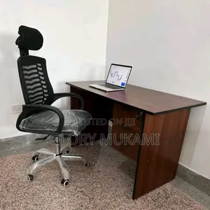 Headrest Office Mesh Chair With Office Desk Table