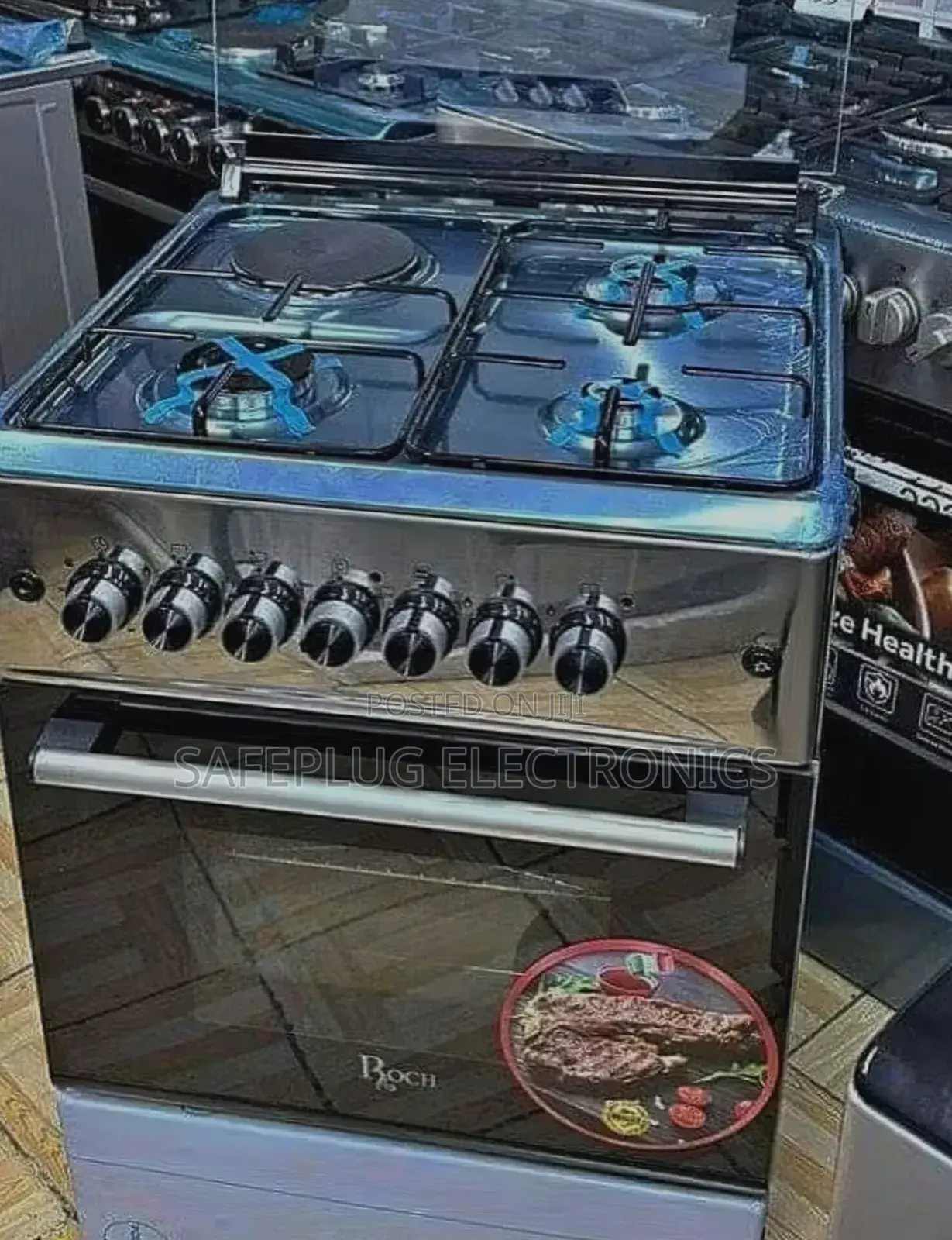 Standing Roch 3gas+1hot Plate 60*60 Gas Cooker - 60l Oven