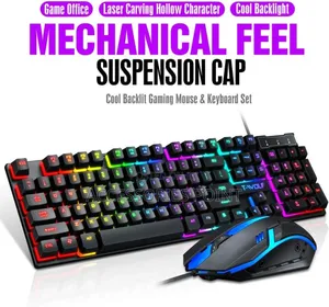 Gaming Keyboard And Mouse/Waterproof/ Wired/Luminous Backlit