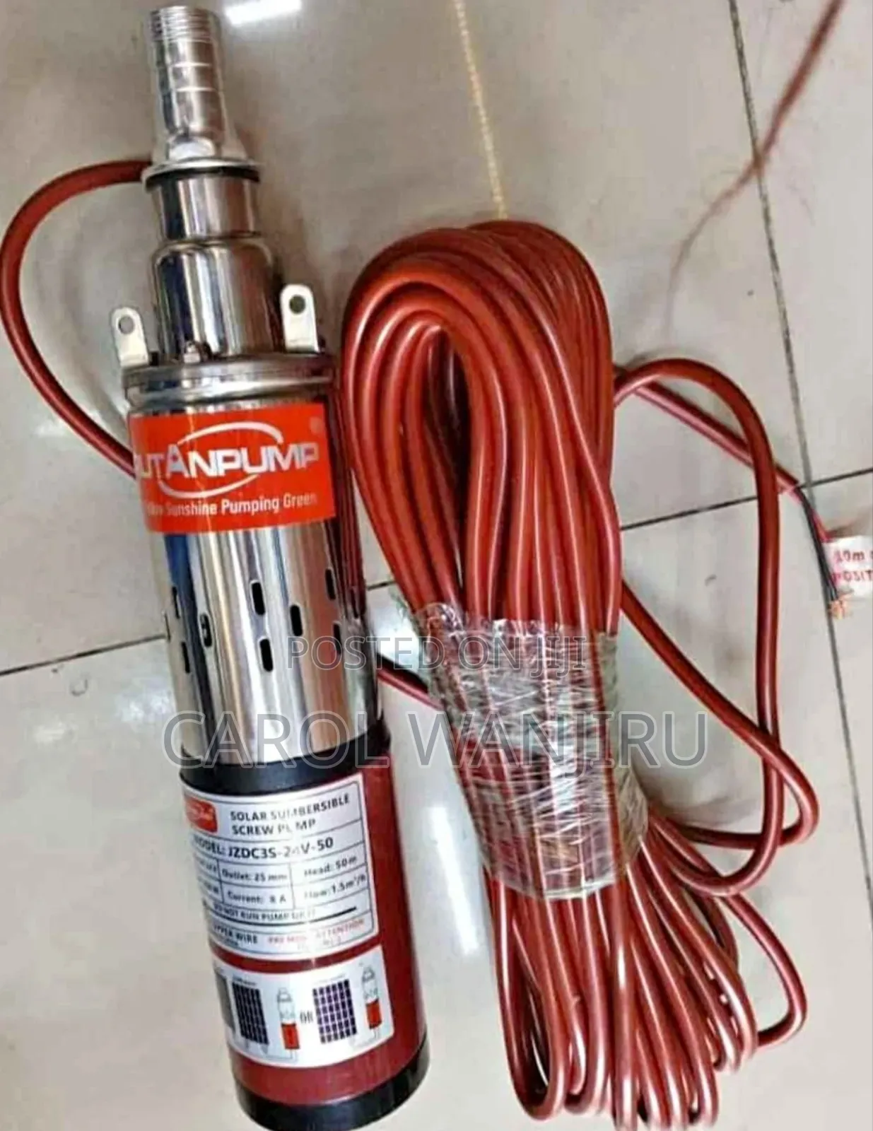 Rutan Submersible Pump250w 50m Head / Solar Submersible Pump