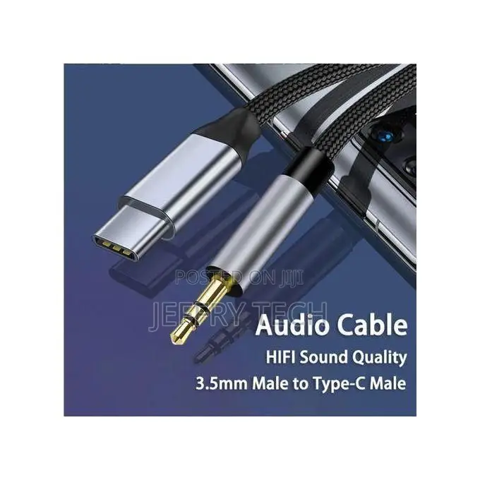 Premium Usb Type C to 3.5mm Aux Audio Cable (1.5m) – High-Qu