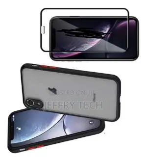 Translucent Case Cover + 3d Glass Film for iPhone Xr
