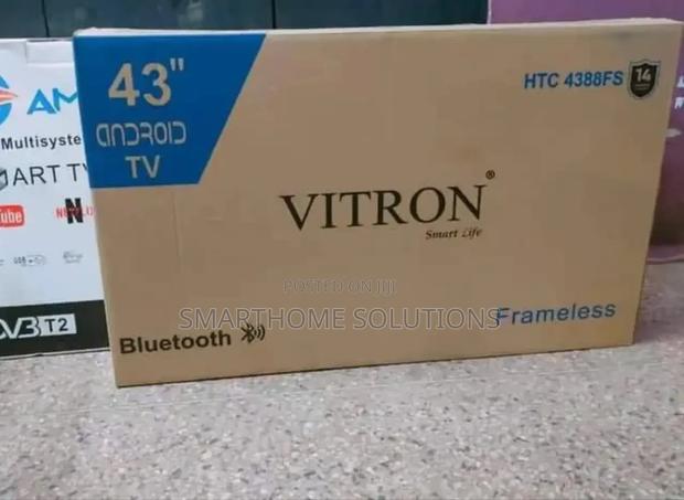 Vitron 43 Inches Smart Tv,Htc4388fs Frameless Bt Enabled