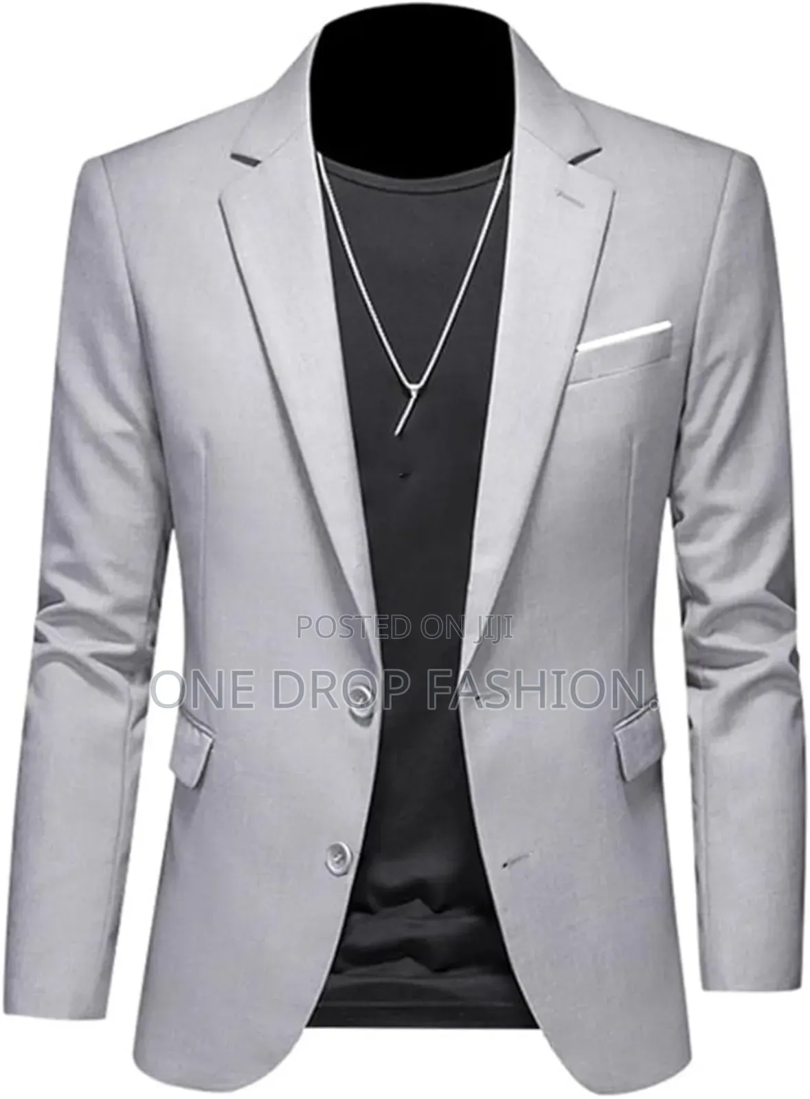 Grey/Cream Men Blazer/Coats18321