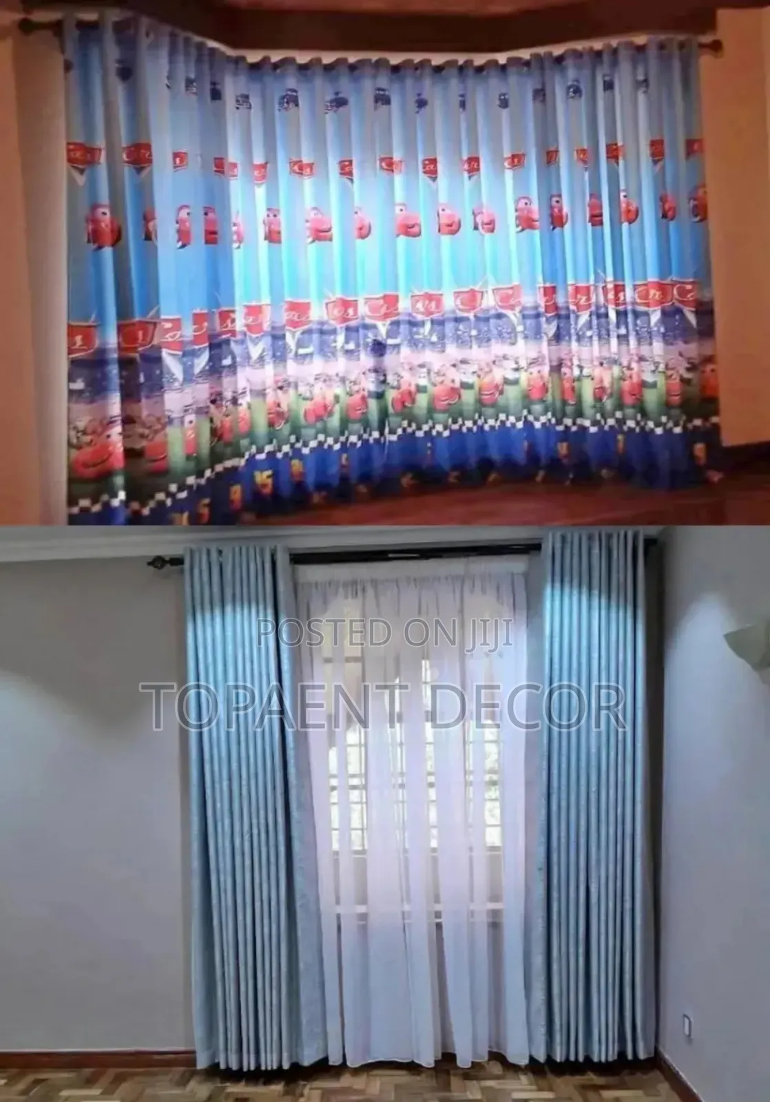 Elegant Kids Cartoon Themed and Living Room Curtains