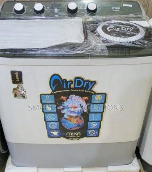 Mika Twin Tub Washing Machine, 10kg - White M/W10