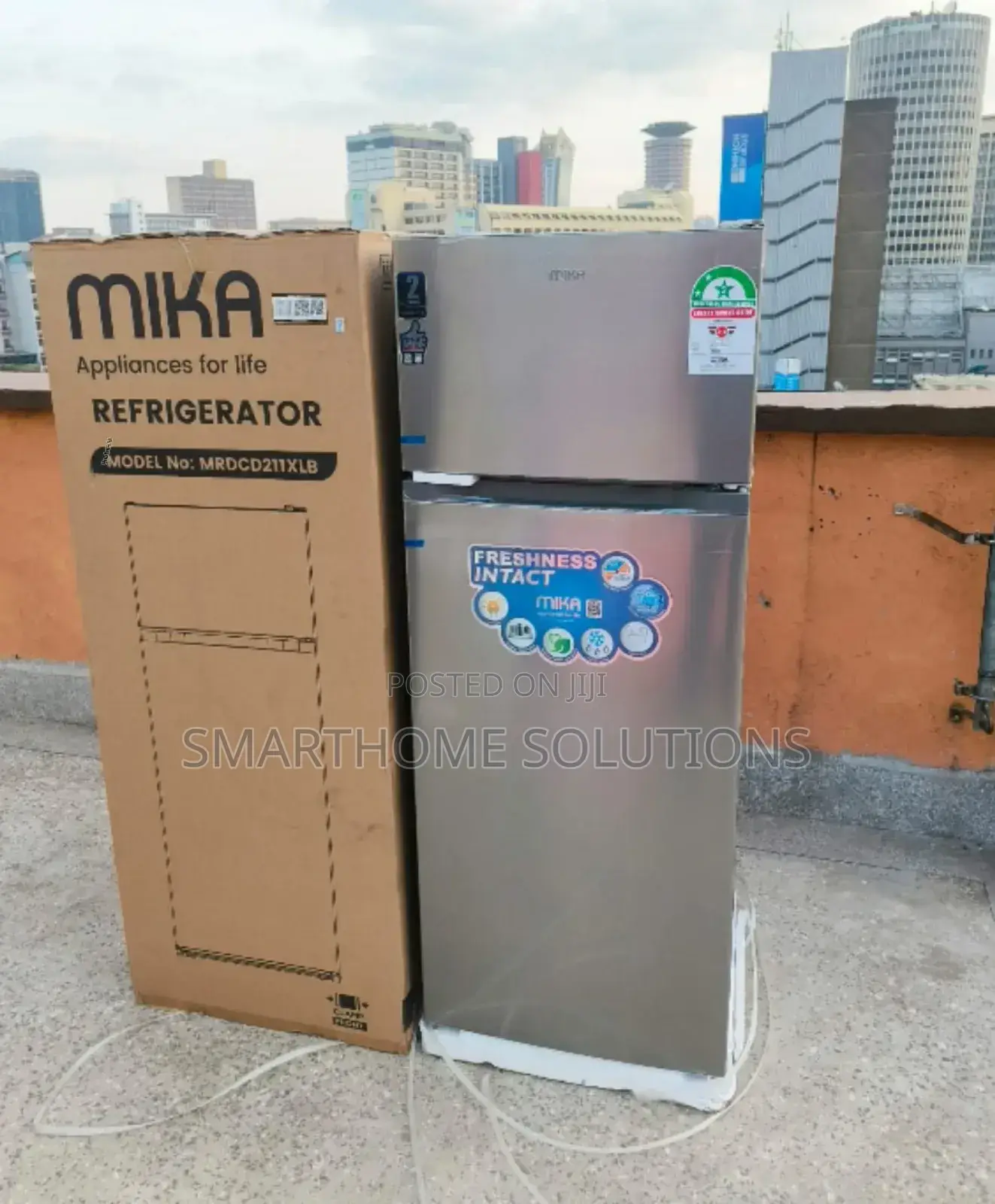 Mika 211l Two Door Refrigerator M/211l